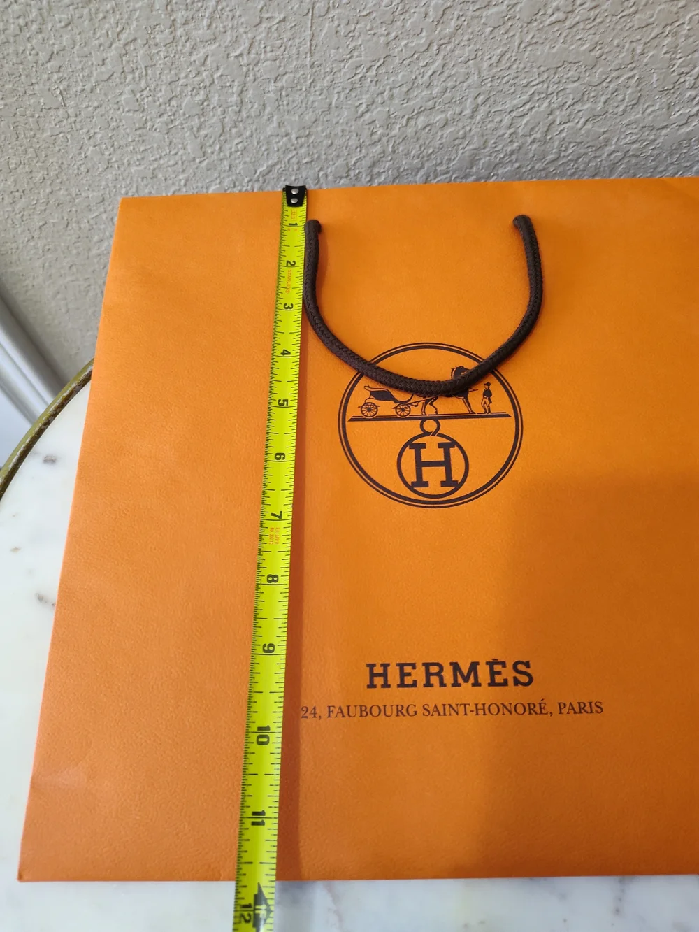 HERMÈS Large Boutique Shopping Bag Ribbon Card Envelope Receipt Sleeve Set